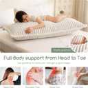 HIGOGOGO Memory Foam Body Pillow, Thickened Large Long Bed Pillow for Adults, Full Body Pillow with Removable Pillow Cover(20x54 Inch),Beige