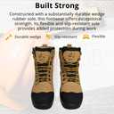 WOLF Work Boot | 100% Waterproof Genuine Leather | Oil, Impact, Compression & Puncture Resistant | Electrical Hazards | Non-Slip Sole | Padded Collar | Construction | Industrial PPE, Size 10