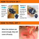 Aqumax Dog Paw Protector Gripper Traction Pads,Dog Paw Covers,Foot Stickers in Summer Hot/Winter Cold Pavement,Dog Shoes Booties Socks Replacement,12 Sets (48 pcs) XXL Black