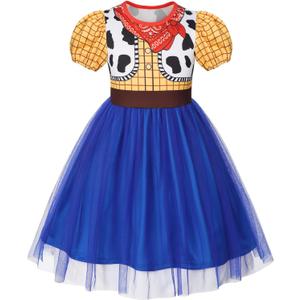 Eledobby Cowgirl Costume Girls Toddler Halloween Dress Up Princess Outfits Christmas Birthday Gift 3-4T