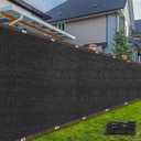 Windyun 3Ft x 100Ft Wind Screen Privacy Screen Fence Black 150 GSM 88% Blockage with 100 Cable Zip Ties Heavy Duty Commercial Residential Netting Fence Cover for Outdoor Wall Garden Yard Backyard