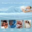 Cozy Bliss Cooling Comforter Twin Size, Cooling Blankets for Hot Sleepers and Night Sweats, Sky Blue Summer Comforter for Twin Size Bed, Breathable Soft Lightweight Silk Smooth