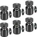 Mini Ball Head (6 Pack) 360 Rotatable Ball Heads Camera Mount Adapter, Compatible with Tripods, Monopods, Trail Cameras