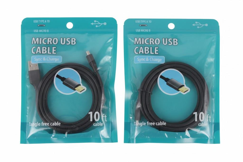 JACENT Micro USB Cable 2 Pack 10 FT