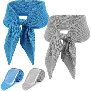 2-Pack Cooling Neck Wraps, Removable Fabric Cover + 220g highEfficiency Gel, Neck Coolers for Hot Weather, Leak-Proof Ice Pack, 360 Soft Wrap, Cool Relief