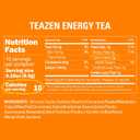 TEAZEN Energy Drink Powder, 70mg Natural Caffeine with Black Tea Extract, Taurine & L-Carnitine, Sugar-Free Energy Mix for Focus & Endurance, 10 On-the-Go Packets, 1.76oz