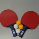 Glymnis Ping Pong Paddles Set of 2 with 4 Balls, Table Tennis Paddle Set with Storage Case, Portable Ping Pong Rackets for Indoor Outdoor Games