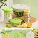 6 Pcs Silicone Dustproof and Fresh-keeping Covers Set, Silicone Stretch Lids for Food Storage for Cups/Cans/Jars/Bowls, Reusable Stretch and Seal Lids with Easy-open Pull Tab and Day Indicator