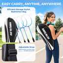 HIRALIY Badminton Rackets Set for Backyards, Badminton Set, Includ 2/4 Rackets, 6/12 Birdies, 1 Carrying Bag, Outdoor Game for Adult Family Beginner
