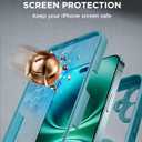 Miracase for iPhone 16 Case 6.1'', [Bubble Free] Full-Body Bumper Phone case with Built-in Full Glass Screen &Lens Protector, No Gap, Compatible with MagSafe, Drop Proof 16 Cover, Green