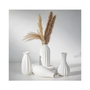 White Ceramic Vase for Table Decor: NUPTIO Small Bud Vases for Flowers - Centerpiece Table Decorations for Christmas Home Wedding Dining Room Set of 4