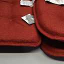 Non-Slip Chair Cushions, Assembled in USA, U-Shaped Skid-Proof Seat Pads for Dining Room, Kitchen, Office, 15"x16" (4 Pack, Solid Flame Red)