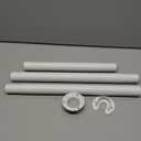 Closet Rods for Hanging Clothes, 17 to 84 Inches Stepless Adjustable Metal Closet Rod, 1.3 Inches Heavy Duty Clothes Hanging Rod for Closet Wardrobes Laundry RV (Matte White)