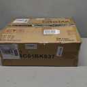 TUTOTAK Bar Cart, Home Bar Serving Cart, 3-Tier Kitchen Cart on Wheels, Rolling Beverage Cart with Wine Rack and Glass Holder, Black BC01BK037