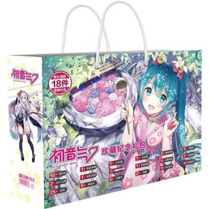 Green Hair Anime Girl Vocaloid Gift Set - Postcards, Pins, Stickers