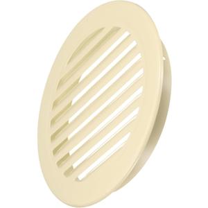 PATIKIL 6" Round Air Vent, Louver Grille Cover Aluminum Alloy Soffit Vent HVAC Ventilation for Ceiling Wall Roofing Bathroom Kitchen Garage Duct Shed Garage, Beige