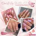 UNA GELLA Medium Square Gel Nail Tips Half Matte 312pcs Medium Square Gel Nails Full Cover False Acrylic Nails Tips for Press On Nails DIY Art Salon Nail Extensions, 12 Sizes