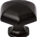 Southern Hills Black Cabinet Knobs - Pack of 5 - Kitchen Cabinet Knobs Matte - Hardware Pulls- Dresser Knobs and Handles for Kitchens - Bathroom Knobs SHKM023-BLK-5