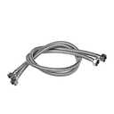 Vataler Faucet Line Connector Braided 304 Stainless Steel Supply Hose 1/2" I.P. Female Thread to 1/2" I.P. Female Straight Thread Faucet Hose Replacement (One Pair)