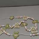 8.2ft Christmas Gingerbread Man Garland Pink Polymer Clay Christmas Gingerbread Man Banner Farmhouse Xmas Wooden Beads Hanging Ornaments for Xmas Holiday Mantel Fireplace Window Wall Decor