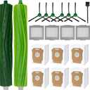 19 PCS Replacement Parts Compatible with iRobot Roomba Max 705 Vac/Plus 504 Vac Robot,Accessories Kit for Max 705/Plus 504 Vac:2 Main Brush, 6 Side Brush, 6 Dust Bag, 4 Filter(Only Vac, Not for Combo)