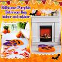 WILLBOND 2 Pcs Halloween Bathroom Rugs Spooky Pumpkin Bath Mat Non Slip Washable Halloween Bathroom Decor Mat Front Door Rugs for Holiday Kitchen Home Decor, 19.7 x 17.7 Inch
