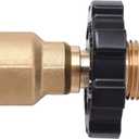 Flame King Propane Tank Adapter POL to QCC1 Type Converts Propane Tank from Old to New Connection