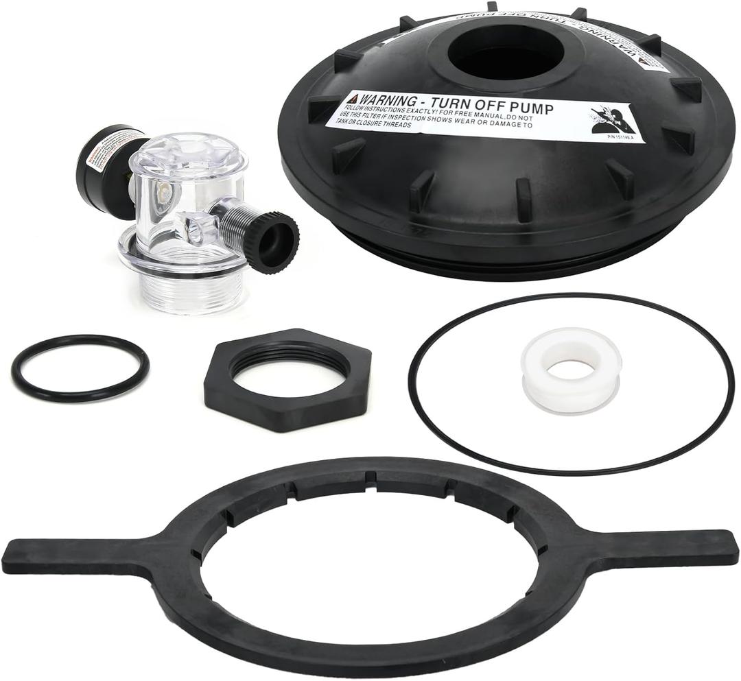 154856 8-1/2 inch Black Buttress Thread Closure Replacement Compatible with Pentair Triton Pool and Spa Sand Filter TR100 TR140 TR100C TR140C TR100C-3 TR140C-3