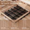 Gawerk Under Bed Storage with Wheels, Foldable Metal Mesh Underbed Storage Container Bins, Tool-free Assembly Clothes Drawer Organizer, 2Pack