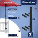 Patio Umbrella Holder Easy Installation - Space Saving Umbrella Holder Design - Outdoor Umbrella Base and Mount - Attaches to Railing Maximizing Outdoor Patio Space and Shade, White