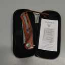 AUBEY Damascus Folding Pocket Knife Handmade with Clip for Men, Damascus Hunting Knife EDC Knife with Liner Lock for Outdoor Survival Camping Collection, Wooden Handle