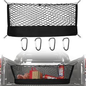 for Toyota Tacoma Envelope Style Truck Bed Cargo Net - Fits 2013-2024 2025 2026 Tacoma Accessories Cargo Net for Pickup Truck Bed - Heavy Duty Carabiners