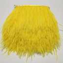 Shekyeon Ostrich Feather Trim Fringe used Wedding Sewing Crafts Costumes Decoration Pack of 2 yards(yellow)
