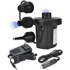 Nedyfix Inflatable Electric Air Pump,110V AC/12V DC Portable Fast Inflation Pump with 3 Nozzles, Used for Inflatable Boats,etc