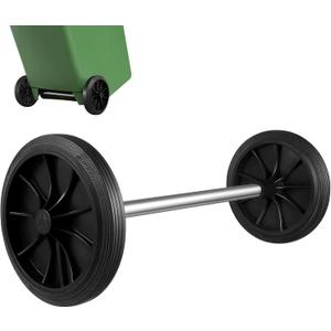 Ipetboom Garbage can Wheels Replacement Set with Hollow Shaft Plastic Trash can Pulley for Easy Maneuvering and Quiet Operation in Home and Office Use 18.9 Inch