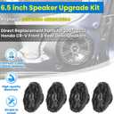 Speakers 6.5 inch for Honda CR-V 2007-2022 Upgrade Kit - 4 Pack of DS Series with Adapters & Harness, Coaxial 6 1/2 Car Audio Front and Rear Door Speaker Replace DSC6504, 43DSC6504 - Plug & Play