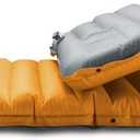 ZOOOBELIVES Extra Thickness Inflatable Sleeping Pad with Built-in Pump, Most Comfortable Camping Mattress for Backpacking, Car Traveling and Hiking, Compact and Lightweight - Airlive2000, Orange