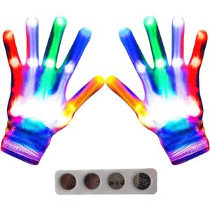 Cool Toys LED Gloves Boys Toys Age 3-5 6-8 8-12 Adults Light up Gloves Halloween Christmas Birthday Parties Fun Gifts (Medium)