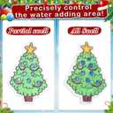 AmazingSpark 90 Pcs Christmas 3D Magic Foam Texture Painting Crafts Kit, 30 DIY Christmas Tree Paint Paper, 24 Acrylic Paint Marker, 6 Water Brush, Beaded, Chain, 3D Effect Painting Kit