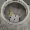 LE TAUCI White Ceramic Vase, 9.3-Inch Textured Flower Vase, Rustic White
