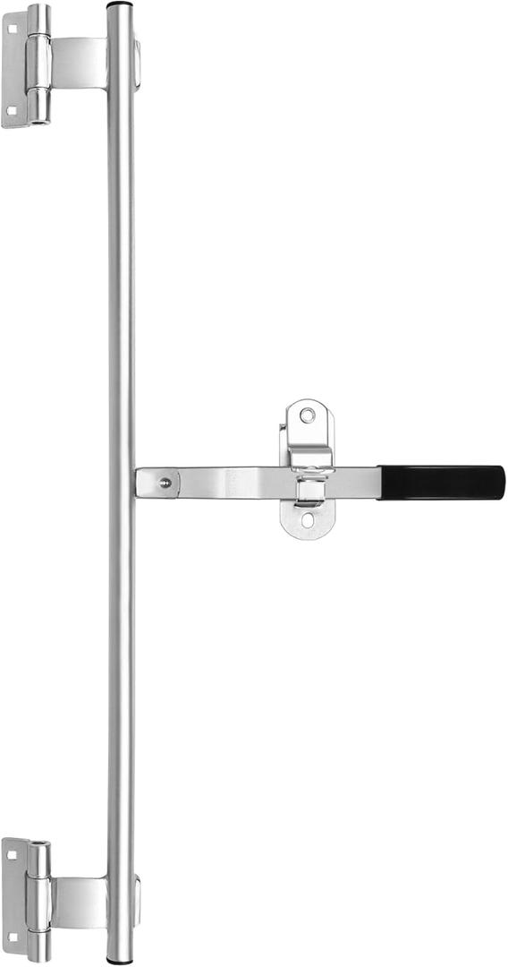 QWORK Cargo Trailer Cambar Cam Bar Lock, 36" Trailer Door Latch, Zinc Plated, Folding Ramp Door, RV Hauler, Single Hinge Point & Mounting Hardware