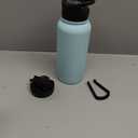 32 oz Insulated Water Bottle with Straw Lid & Wide Mouth Lids, Stainless Steel Sports Water Bottles, Double Walled Vacuum, Leak Proof, Turquoise Blue