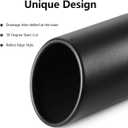 A-KARCK Exhaust Tip 3.5 Inch Inlet, 3.5" Inlet 5" Outlet 12" Long Black Coated Finish Muffler Tip For Truck Tailpipe, Stainless Steel Rolled Edge