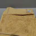 Superior Egyptian Cotton 3-Piece Towel Set, Basic Towels For Bathroom, Home Decor, Guest Bath, Shower, Apartment, Included 1 Face, 1 Hand, 1 Bath Towel, Washcloth, Quick Dry, Gold