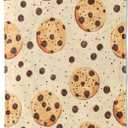 Chocolate Chip Cookie Blanket, Fun Food Themed Flannel Blanket Gifts for Women, Soft Warm Lightweight Blankets for Living Room Home Travel Decor 50" x 60" (Color39)