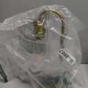 QHANTOMIZE Gold Table Lamp with USB Port, 3 Way Dimmable Touch Control Bedside Lamp, Modern Nightstand Lamp with Glass Shade, Industrial Table Lamp for Bedroom Office, USB A & C, LED Bulb Included