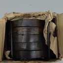 SAMHITA Mango Wood Coasters for Drinks with Iron Holder Stand Set of 5 for Drinking Glasses, Tabletop Protection for Any Table Type