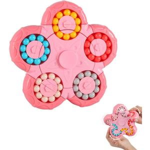 YUDANSI Magic Bean Puzzle Toy, Rotating Magic Bean & Fidget Cube 2-in-1, Rotating Magical Cube Fidgets Gift for Kids Boys Girls Age 3+, 5-7, 8-12, Brain Teaser Fingertip Toys for Teens Adults