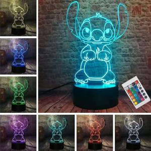 3D Illusion Night Light, 16 Color Night Light - 3D LED Intelligent Remote Control Lamp for Children's Room Decoration and Children's Gifts