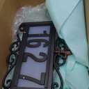 Natures Mark Solar Power Lighted House Numbers Address Stake Sign - LED Illuminated Outdoor Metal Light Up House Number Sign Decor for Home Yard Street (Metal Stake)